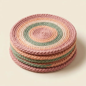 Pastel Crochet Coaster Set (Round)