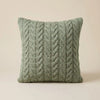 Sage Cable Knit Crochet Cushion Cover